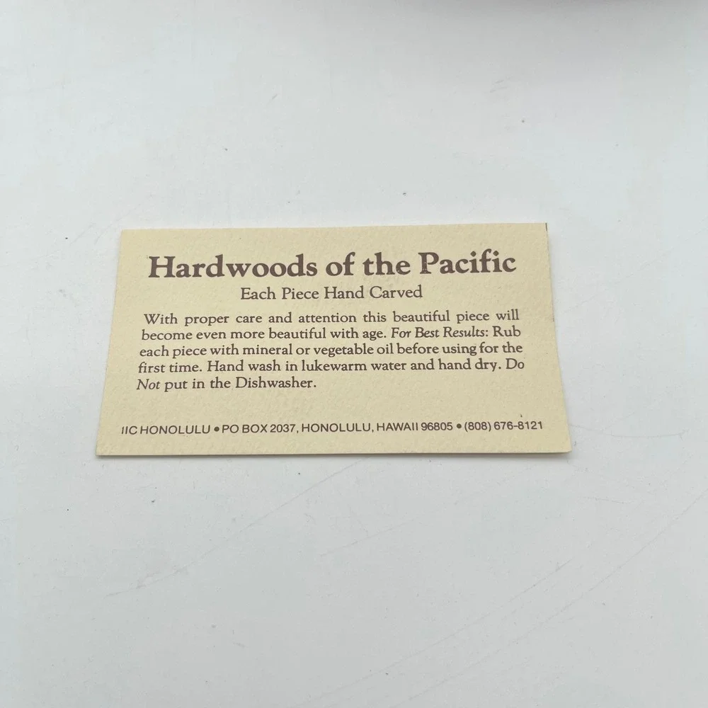 Hardwoods‎ of the Pacific Hand Carved Wood Lidded Bowl Honolulu Hawaii Brown